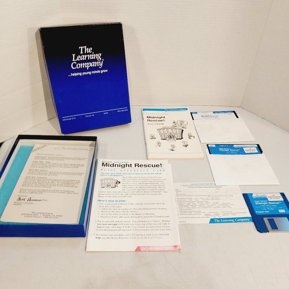 Vtg 1989 The Learning Company Super Solvers Midnight Rescue PC IBM Tandy - Picture 2 of 8